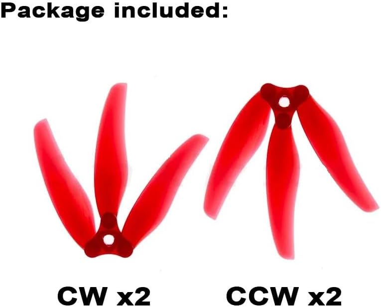 12PCS/2Pairs GF Floppy F5135 5.1inch 3-Blades Foldable Folding Propeller 5mm Popo Compatible for RC FPV Racing Drones (2pairs Balck F5135)