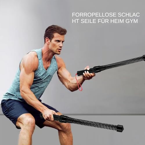Cuerdas de combate pesadas con dispositivo de fitness portátil para entrenamiento de fuerza al aire libre 2