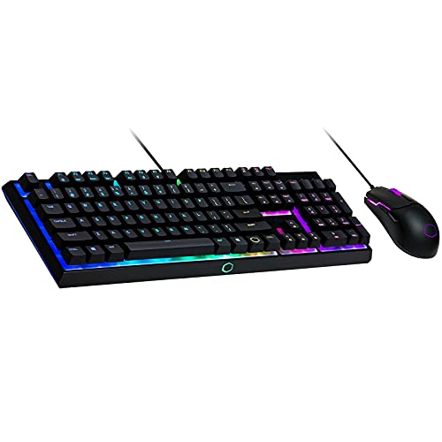Cooler Master MS110 RGB Clavier & Souris Gaming Combo - Switches Linéraires Mem-Canique, Anti-Ghosting 26 Touches, Contrôles Embarqués, MS110 Souris Gaming...