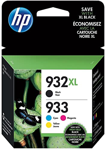 HP 932XL/933 High Yield Black and Standard C/M/Y Color Ink Cartridges