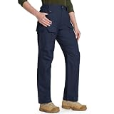 Hiwise Women's Stretch Tactical Pants Water Resistant Ripstop Cargo Work Pants Outdoor Lightweight Hiking Pants (Navy Blue, 10)