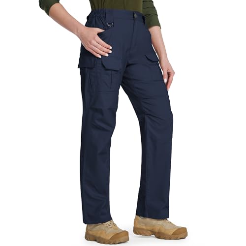 Hiwise - Hiwise Women's Stretch Tactical Pants - Water Resistant Ripstop Cargo Work Pants for Outdoor Hiking - Best Deal on Amazon