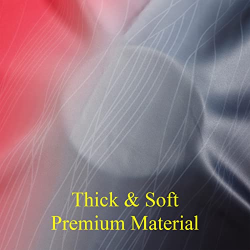 Black And Red Blackout Curtains 84 Inches Long, Ombre 100% Blackout Curtains For Bedroom, Full Light Blocking Thermal Insulated Gradient Grommet Curtains & Drapes For Living Room, 52X84 Inch, 2 Panels #TOP7