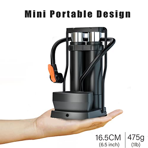Double Barrel Bike Floor Foot Pump,Portable Bicycle Air Pump Inflator Foot Pump With 140Psi Precision Pressure Gauge Tire Pumps With Presta And Schrader Valve Portable,Fits Car, Bicycle And Toys Etc #TOP4