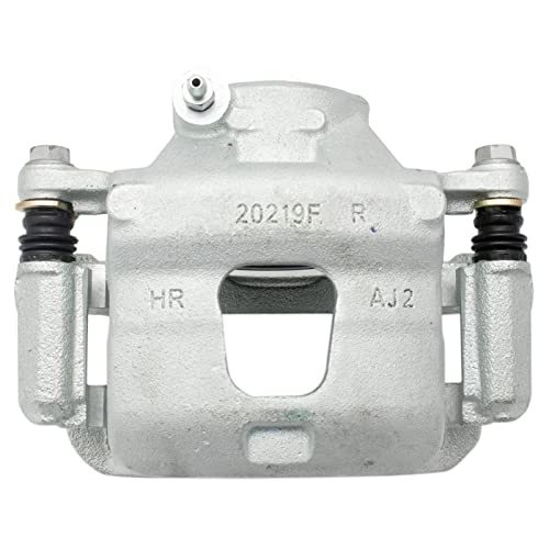 Image of TRQ Front Brake Caliper Set Zinc Coated Brackets Hardware Compatible with 1996-1999 Infiniti I30 1993-2001 Nissan Altima 1989-1999 Maxima 2002-2006 Sentra