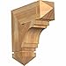 Ekena Millwork BKT06X20X20MRC03RWR Merced Arts & Crafts Rough Sawn Bracket, 6" Width x 20" Depth x 20" Height, Western Red Cedar