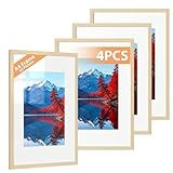 cadre photo numérique [Options de Taille Doubles] Le cadre de 22,6x31,2 cm / 8,89 x 12,28 in convient parfaitement aux photos de 19,7x29,3 cm / 7,75 x 11,5 in (avec passe-partout) ou aux photos de 14x20 cm / 5,5 x 7,87 in (sans passe-partout). Ces cadre photo A4 sont idéaux pour afficher des photos précieuses, des œuvres d'art, des certificats, et plus encore