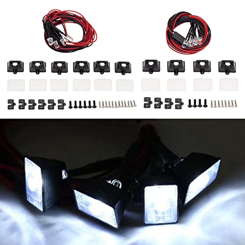 Image of Ultra Bright LED Light Headlight for Axial 90046 D90 RC Rock Car Spare 4 Lights|Toys & Hobbies | Radio Control & Control Line | RC Model Vehicle Parts & Accs |1 Set RC Car LED Light Bar.