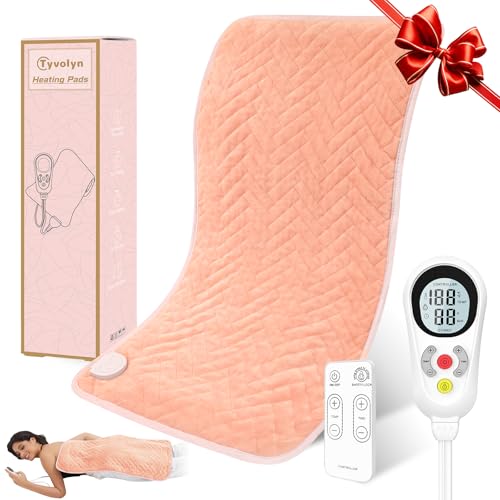 Extra Large Electric Heating Pad for Back Pain Relief,15.7"x31.5"XL Heating Pad for Neck/Shoulder/Period Cramps Pain Relief,6 Heat Settings,Auto Off,Moist/Dry Heat,Machine Washable,Valentine Day Gifts