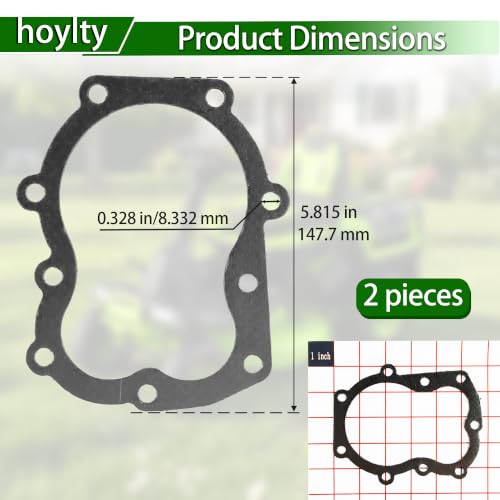 Image of Cylinder Head Gaskets Compatible with Tecumseh 36448 (2 Pack) | Fits HM HMSK LH318 TVM195 TVXL195 Engine Models