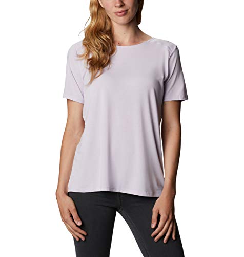 Columbia Women s Essential Elements Short Sleeve Shirt, Pale Lilac, Medium