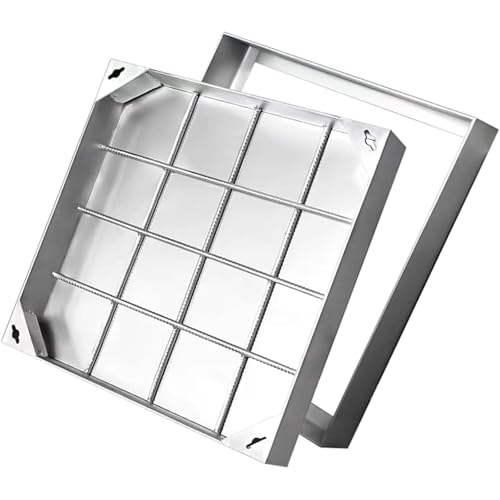 Couvercle d'accès au pavage décoré invisible premium en acier 800x800