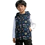 [ユートレンド] ダウンベスト 男の子 秋冬 防寒 子供用 キッズ アウター 袖なし 軽量 キッズベスト ボーイズ 通学 保育園 中綿ベスト 暖かい ギフト 130 笑顔