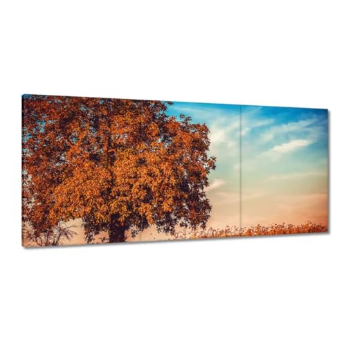 Toile paysage d'automne 210x100cm pour sublimer votre salon