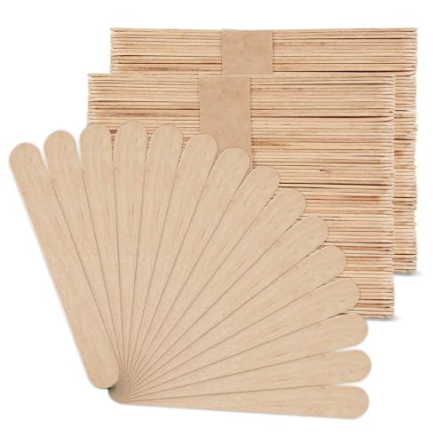 Hygloss Natural Wood Jumbo Craft Sticks – 6-Inch - 100 count - Smooth and Splinter-Free Jumbo Popsicle Sticks Ideal for Ice Cream Pop Sticks, Treats, DIY Projects, Crafting, Games, Home and School Use