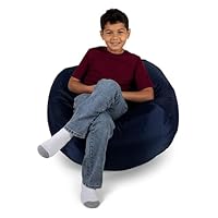 Big Joe Classic Bean Bag Chair, Navy Smartmax, Durable Polyester Nylon Blend, 2 feet Round