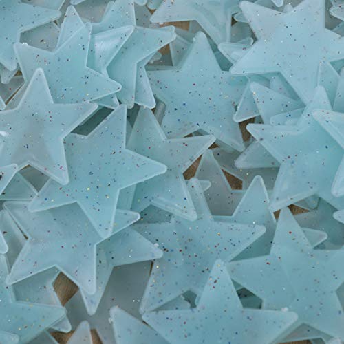 Toddmomy 101 peças que brilham no escuro estrelas para teto, estrelas brilhantes e lua, adesivos de