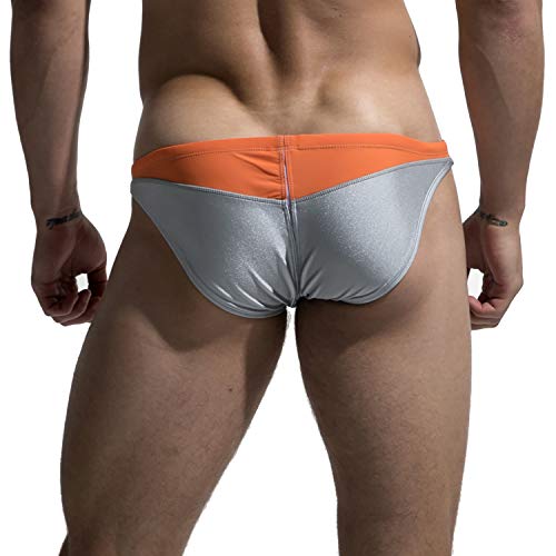 Men's Drawstrings Swimwear Flicker Colorant Match Swimsuit Swim Bikini4