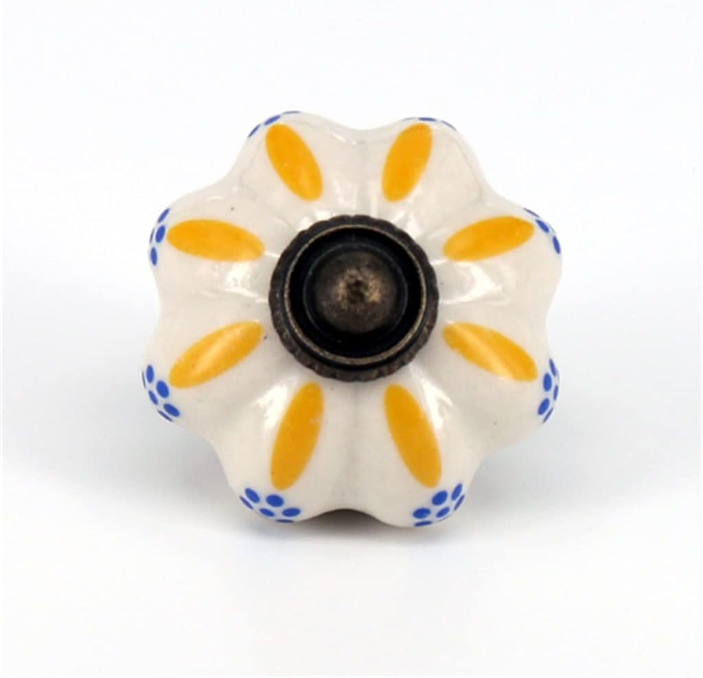 12 Pack Decorative Ceramic Door Handles Porcelain and Ceramic Drawer Handles Furniture Cabinet Handles Handles(Black)