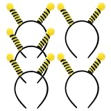 VALICLUD Diadema de Abeja para Fiesta 5 Piezas, Accesorio Ligero de Tela Antenas, Tamaño Cómodo, Adecuado para Disfraces de Cumpleaños, Cosplay y Eventos Infantiles