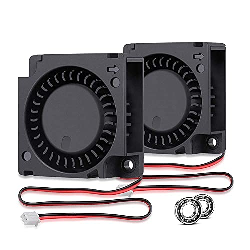 GDSTIME 24V 30mm Blower Fan 3010 Turbine Turbo Cooling Fan Dual Ball Bearing Minin Exhaust Heatsink (pack of 2pcs)