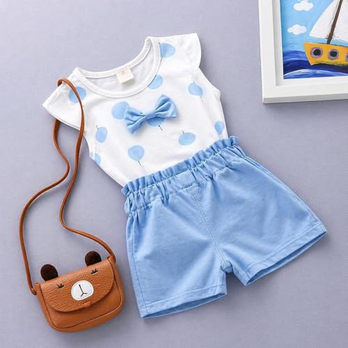 Image of Bold N Elegant Floral Embroidered Cotton Sleeveless Ruffle Top and Shorts Clothing Set for Infant Toddler Baby Girl