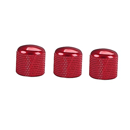 Levemolo Sturdy Red Electric Guitar Knob Pointer for Bass Effect Pedal Imported Concentric Pots Fit
