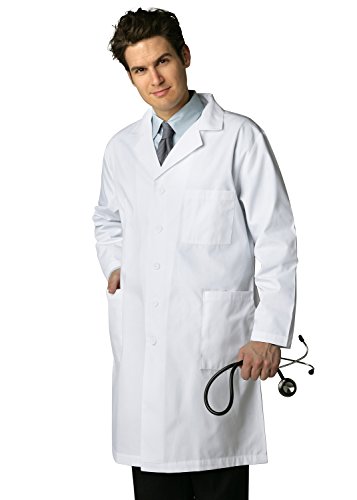Adar Universal Mens Lab Coats - Classic 39" Lab Coat - 803 - White - Size 48