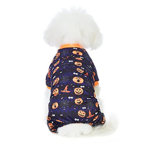 Coomour 3Pcs Halloween Dog Shirts With Pet Pumpkin Dress And Small Dog Bandanas For Dogs Cats Halloween Costumes (Xl) #TOP5