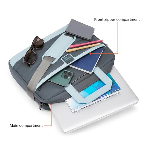 Image of Nasher Miles Briefcase & Messenger Bag | Lightweight PU & Polyester with Adjustable Strap, Fits Laptop | Ideal for Office & Travel | for Men & Women