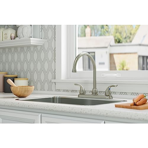 Pfister G136-200S Pfirst Series 2-Handle Kitchen Faucet In Stainless Steel, 1.8Gpm #TOP4