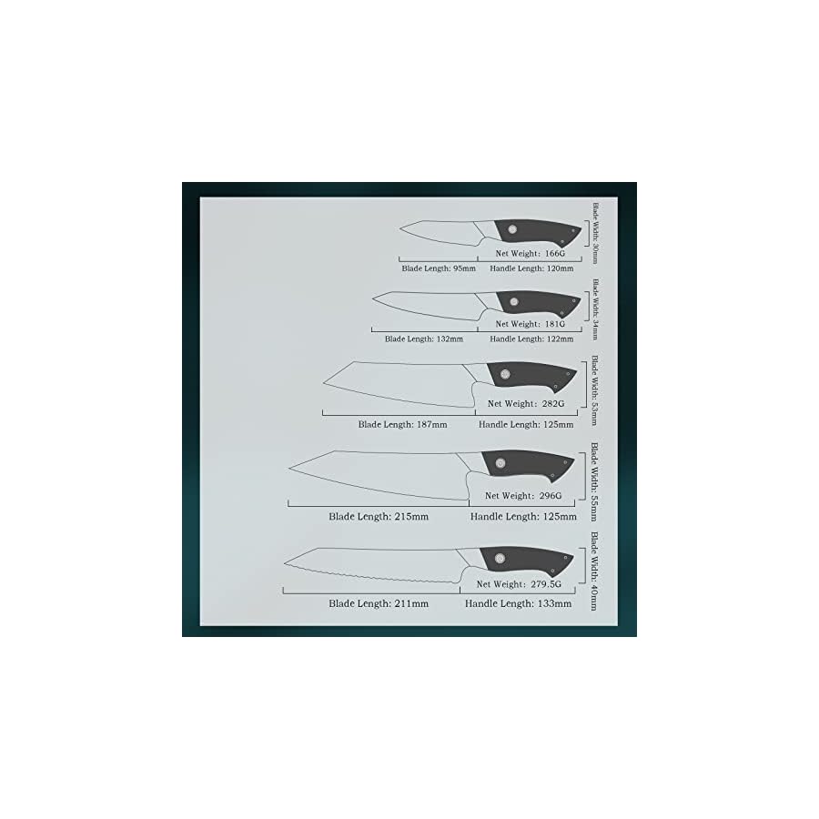 HEZHEN-Damascus-Steel-Kitchen-Knife-Set-5PCS-67-Layers-Damascus-Chef-Knife-Universal-Peeling-Knife-Paring-Bread-Knife-Ivory-White-G10-Handle-Cooking-Tools HEZHEN Damascus Steel Kitchen Knife Set 5PCS, 67 Layers Damascus Chef Knife Universal Peeling Knife Paring Bread Knife, Ivory White G10 Handle Cooking Tools