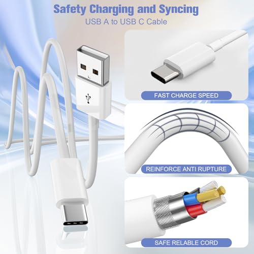 Image of Car Carplay Cable for iPhone 16 /15, iPhone 16 /15Pro 16 /15 Plus 16 /15Pro Max Charger, USB A to USB C for Carplay USB C Cord, iPad usb C Cable 10th Gen iPad Air, 3FT Car Charger Cable Replacement Cord