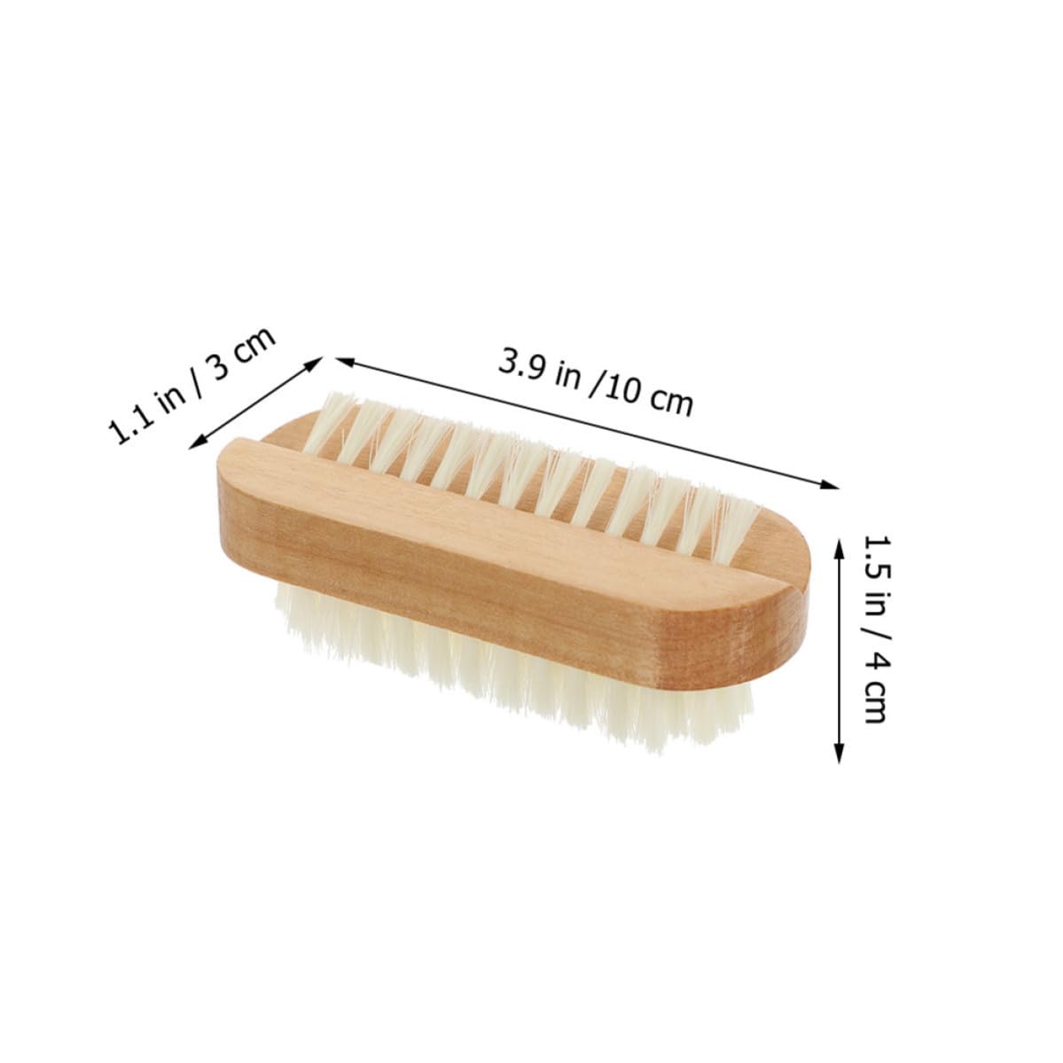 TEHAUX 4pcs Fingernail Scrub Brush Lightweight Nail Cleaner with Lotus Wood and Pp Material for Home and Professional Use, Simple Stylish Design for Fingers and Soles