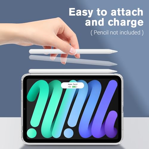 ProCase iPad Mini A17 Pro 第7世代 2024 Mini6 ケース 2021 8.3インチ クリアケース 透明 保護カバー 軽量 スリム 耐衝撃 適用機種：iPad Mini A17 Pro 第7世代 2024（A2993 / A2995 / A2996）、Mini 第6世代 2021（A2567 / A2568 / A2569） - クリア