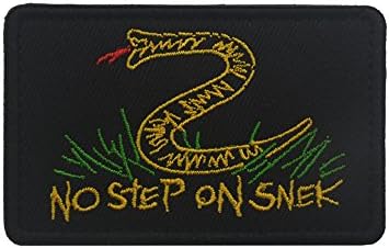 Ansellf No Step On Snek, Funny Patch Funny Tactical Embroidered Badge Hook Loop Tactical Patch