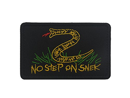 Ansellf No Step On Snek, Funny Patch Funny Tactical Embroidered Badge Hook Loop Tactical Patch