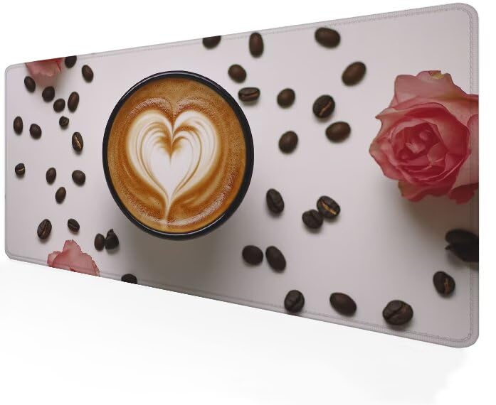 Tapis de souris gamer XXL 900x500mm rose G1-504 avec bords cousus pour un grand confort de travail