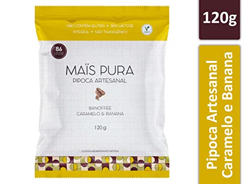 Pipoca Artesanal Maïs Pura Sabor Banoffee - Caramelo & Banana