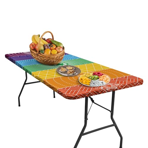 Samuliy Mantel de mesa de picnic al aire libre, ajustable, impermeable, lavable, mantel de camping resistente al viento, respaldo de franela para fiestas en interiores y exteriores, barbacoas,