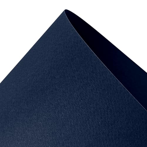 Netuno 10x Tonkarton Indigo-Blau einseitig strukturiert DIN A4 21 x 29,7 cm 220g Prisma Indaco Fotokarton mit Struktur Kartenkarton mit Textur farbig A4 Bastelkarton bunt strukturiert