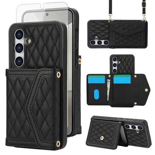Étui RFID Samsung S24 Asuwish avec bandoulière pour sécuriser vos cartes
