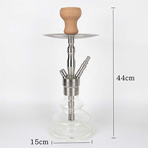 WJMT Hukah Set 17"Aluminium komplette Set Schlauchhuka und Silikonschüssel Hukas Shisha für Club Bar Party Single Tube – Bild 7