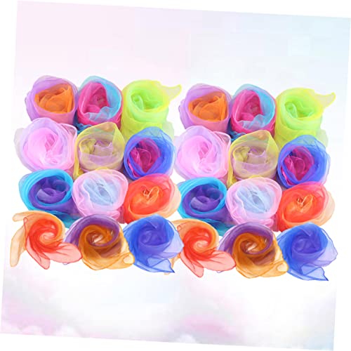 24pcs Gradient Juggling Dance Scarves Soft Performance Props for Boys and Girls Random Colors for Kindergarten and Creative Play2