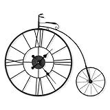 Retro Reloj De Pared De Hierro Forjado Industrial, Creativo Colgante De La Bicicleta Reloj Industria Eólica Departamento De La Barra De Mesa Decoración De La Pared Colgante Relojes Mudos Minimalistas