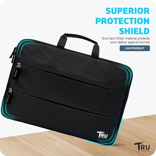 Image of Laptop Sleeve /Pouch /Case /Bag with Handle & Two Front Accessory Pockets - Compatible with Apple, Dell, Lenovo, Asus, HP, Samsung, Mi, MacBook & Notebooks
