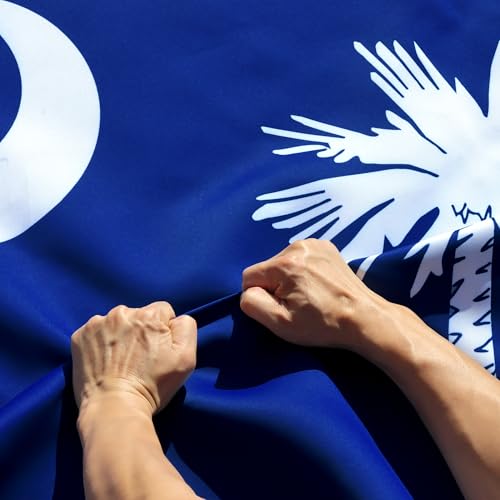 Anley Rip-Proof Double Sided 3-Ply South Carolina State Flag 3x5 Foot - Canvas Header and Wrinkle Resistant - The Strongest, Longest SC Flags 3X5 Ft