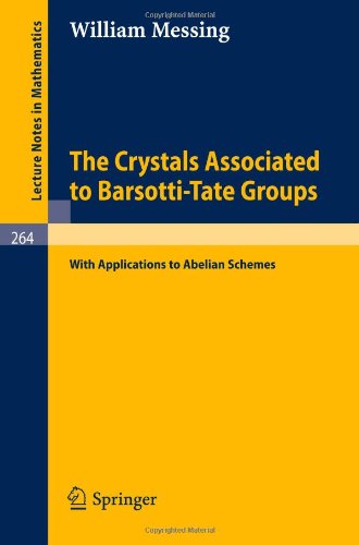 The Crystals Associated to Barsotti-Tate Groups: With Applications to Abelian Schemes (Lecture Notes in Mathematics)