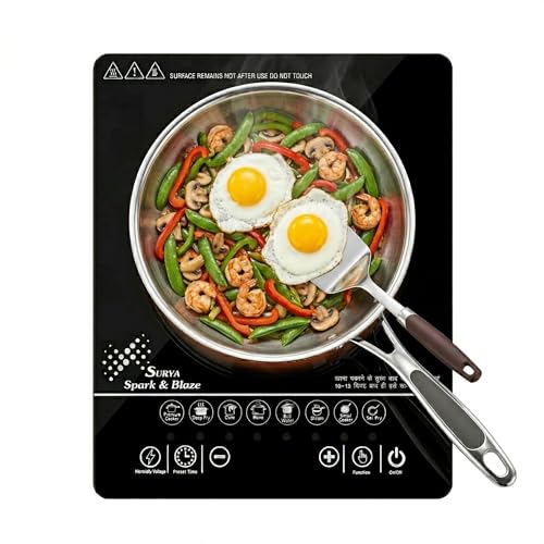 Image of DRUMSTONE 2000W Induction Cooktop | Fast Heating Electric Stove | Energy Efficient Touch Control | Portable Cooktop with Auto Shut-Off & Safety Lock for Home Kitchen Travel ( 5 Years Warranty )