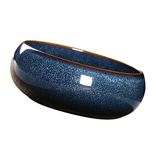 Angoily Tea Cup Bowl Washing Bowl Ceramic Chinese Tea Cups Basin Porcelain Temmoku Decorative Pottery Barrels Ceremony Accessories